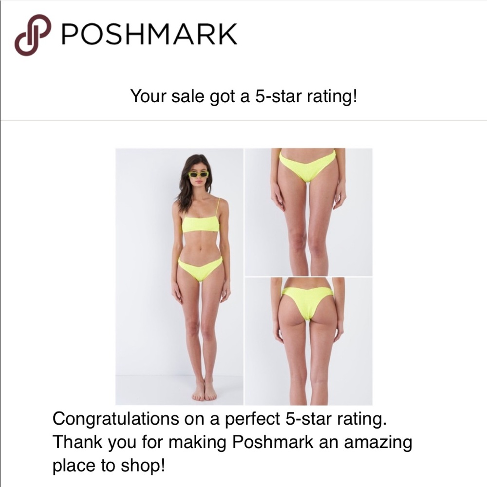 Neon Yellow Square 2 piece bikini set - Picture 8 of 8